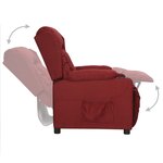 vidaXL Fauteuil Rouge bordeaux Tissu