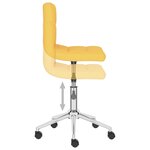 vidaXL Chaises pivotantes à manger lot de 4 jaune moutarde tissu