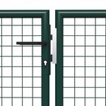 vidaXL Portail de jardin Acier 400 x 200 cm Vert