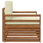 vidaXL Canapé d’extérieur Bois d'acacia massif et polyester