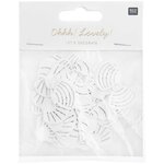 36 confettis en bois - coquillage - blanc
