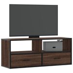 vidaXL Meuble TV chêne marron 100x31x39 5cm bois d'ingénierie et métal