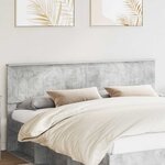 vidaXL Tête de lit Gris béton 180 cm Bois d'ingénierie