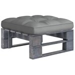 vidaXL Pouf palette de jardin Bois de pin imprégné de gris