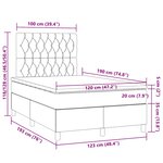 vidaXL Sommier à lattes de lit matelas LED gris clair 120x190 cm tissu