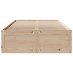 vidaXL Cadre de lit sans matelas avec tiroirs 135x190 cm bois de pin
