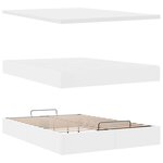 VidaXL Cadre de lit ottoman avec matelas blanc 140x190 cm similicuir