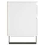 vidaXL Table de chevet Blanc 40x35x50 cm Bois d’ingénierie