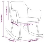 Vidaxl chaise à bascule marron velours