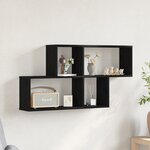 Armoire murale en chêne noir vidaXL 76x15x53 cm en bois d'ingénierie