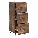 vidaXL Armoire à tiroirs Chêne fumé 33 x 34 5 x 90 cm