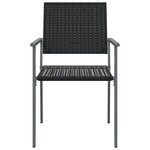 vidaXL Chaises de jardin lot de 6 noir 54x62 5x89 cm résine tressée