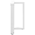 vidaXL Pieds de table à manger en T  2 pièces  blanc  80 x 35 x (72-73) cm  acier