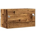 vidaXL Armoire de salle de bain suspendue vieux bois bois d'ingénierie