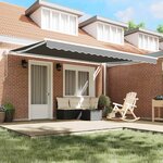 vidaXL Auvent Blanc 4 ×3 m Métal