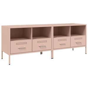 vidaXL Meubles TV 2 Pièces rose 68x39x50 5 cm acier