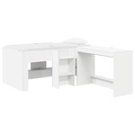 vidaXL Lit haut pour enfants avec bureau Blanc 80 x 160 cm
