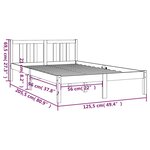 Vidaxl cadre de lit bois massif 120x200 cm