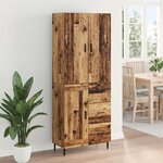 vidaXL Haut Armoire avec tiroir Bois Ancien 69 5 x 34 x 180 cm