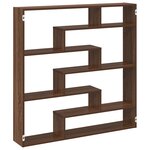 vidaXL Étagère cube murale 7 compartiments chêne marron