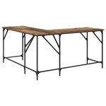 vidaXL Bureau Bois Ancien 149 x 149 x 75 cm Bois d'ingénierie