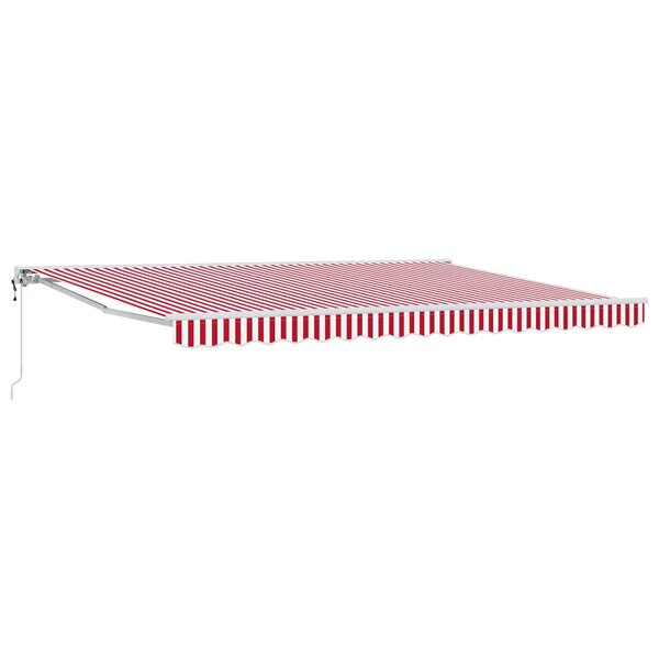 vidaXL Auvent rétractable électrique Rouge et Blanc 4 × 3 5 m