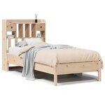 vidaXL Lit bibliothèque sans matelas 90x190 cm bois de pin massif