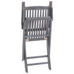 vidaXL Ensemble à manger de jardin 5 Pièces Bois d'acacia massif Gris