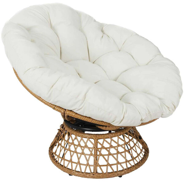 Fauteuil de jardin rotatif avec coussin cancun