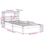 vidaXL Cadre de lit avec tête de lit sans matelas cire marron 75x190cm