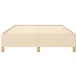 vidaXL Cadre de lit sans matelas crème 140x200 cm tissu
