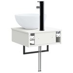 vidaXL Basin de lavage mural Blanc brillant 40 x 41 x 40 5 cm