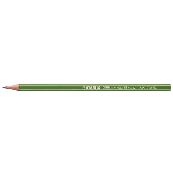 Crayon Graphite GREENGraph tête coupée HB STABILO