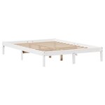 vidaXL Lit bibliothèque sans matelas blanc 140x200 cm bois pin massif
