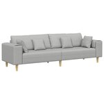 vidaXL Canapé avec coussin Gris nuage 250 x 77 x 76 cm tissu