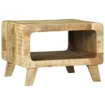 vidaXL Table Basse 50x50x35 cm en Bois de Manguier Massif