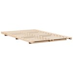 vidaXL Cadre de lit surélevé Marron 120 x190 cm Bois massif en pin