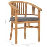 Vidaxl ensemble à dîner de jardin 7 pièces avec coussins teck solide