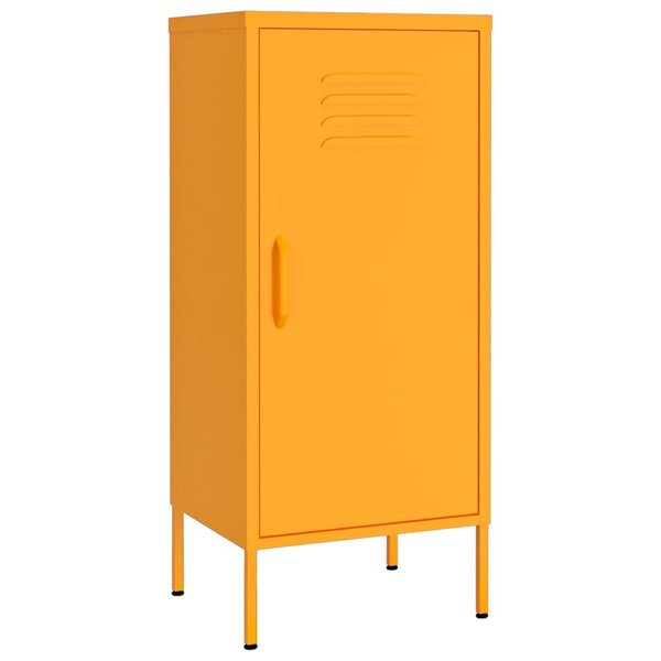 vidaXL Armoire de rangement Jaune moutarde 42 5x35x101 5 cm Acier