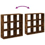 vidaXL Étagère séparatrice de pièce chêne fumé 102x29x103 5 cm