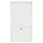 vidaXL Boîte de dépôt de colis avec porte Blanc 44 x 22 x 82 cm Acier