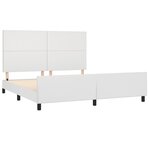 vidaXL Cadre de lit avec tête de lit Blanc 160x200 cm Similicuir