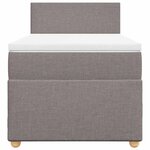 vidaXL Sommier à lattes de lit avec matelas Taupe 80x200 cm Tissu
