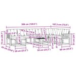 vidaXL Ensemble de canapés d'extérieur 9 pc Blanc et crème