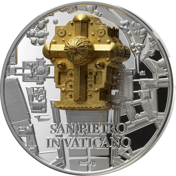 Pièce de monnaie en Argent 1000 Francs g 31.1 (1 oz) Millésime 2025 SAN PIETRO IN VATICANO