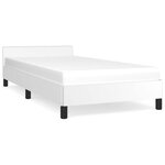 vidaXL Cadre de lit avec tête de lit sans matelas blanc 90x190 cm
