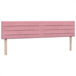 vidaXL Sommier à lattes de lit avec matelas rose 180x220 cm velours