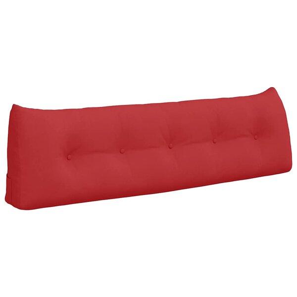 vidaXL Coussin de Dos Rouge 160 x 24 x 50 cm tissu