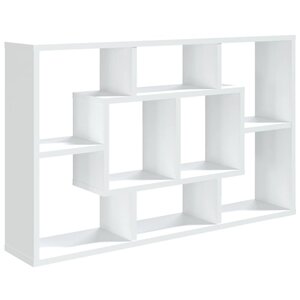 vidaXL Étagère murale blanc 85x16x52 5 cm bois d'ingénierie