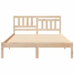 vidaXL Cadre de lit Marron 120 x 200 cm Bois massif en pin